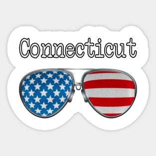 AMERICA PILOT GLASSES CONNECTICUT Sticker